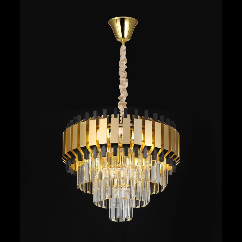 Candelabru Auriu Cristal Moderna 8xE14 D500mm