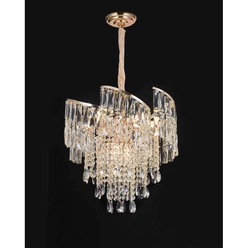 Candelabru de cristal pe lan? D50cm GOLD 8xE14/40W/230V