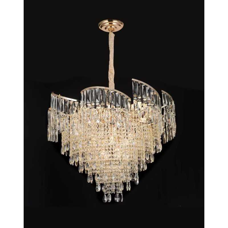 Candelabru de cristal pe lan? D80cm GOLD 19xE14/40W/230V