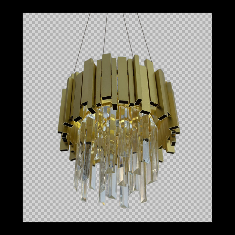 Candelabru de cristal pe lan? GOLD 3xE14/40W/230V