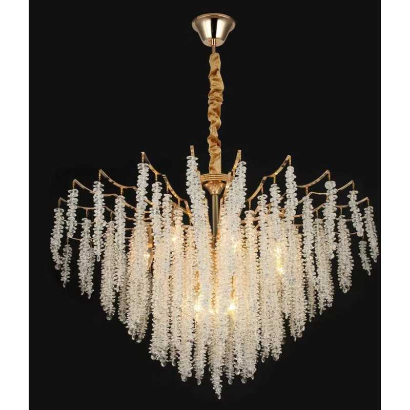 Candelabru Metal Auriu Cristal 12xE14 d800mm