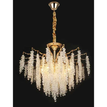 Candelabru Metal Auriu Cristal 7xE14 d500mm