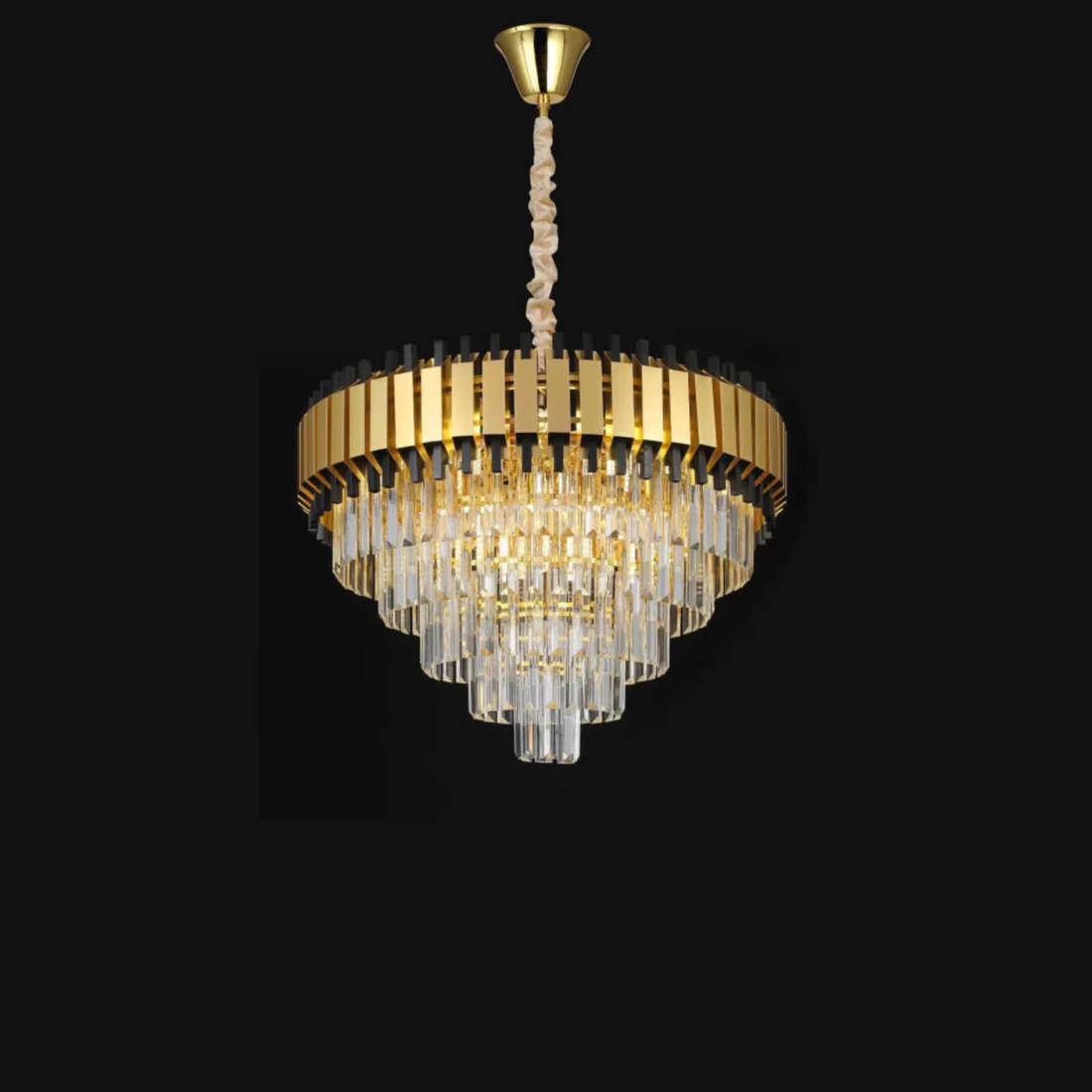 Candelabru Auriu Cristal Moderna 16xE14 D800mm