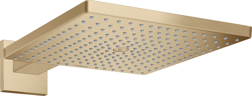CAP DUS RAINDANCE E 300 AIR 1 JET, 300X300MM, CU PRINDERE PE PERETE CU BRAT 390MM, BRUSHED BRONZE