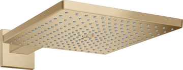 CAP DUS RAINDANCE E 300 AIR 1 JET, 300X300MM, CU PRINDERE PE PERETE CU BRAT 390MM, BRUSHED BRONZE
