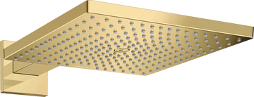 CAP DUS RAINDANCE E 300 AIR 1 JET, 300X300MM, CU PRINDERE PE PERETE CU BRAT 390MM, POLISHED GOLD OPTIC