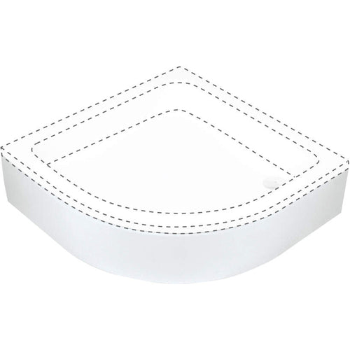 Capac pentru cădița de duș, semicerc, 90 cm, Deante