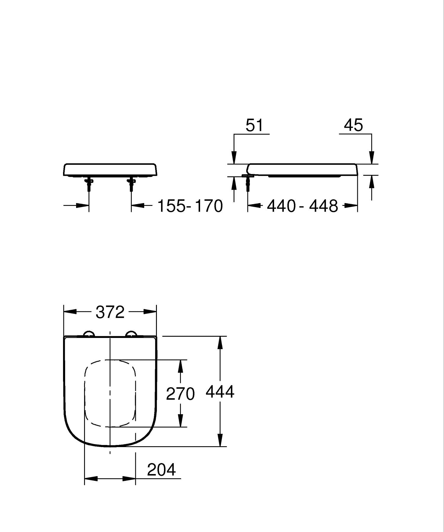 Capac WC Grohe Euro Ceramic, SoftClose, duroplast, alb, 39330002