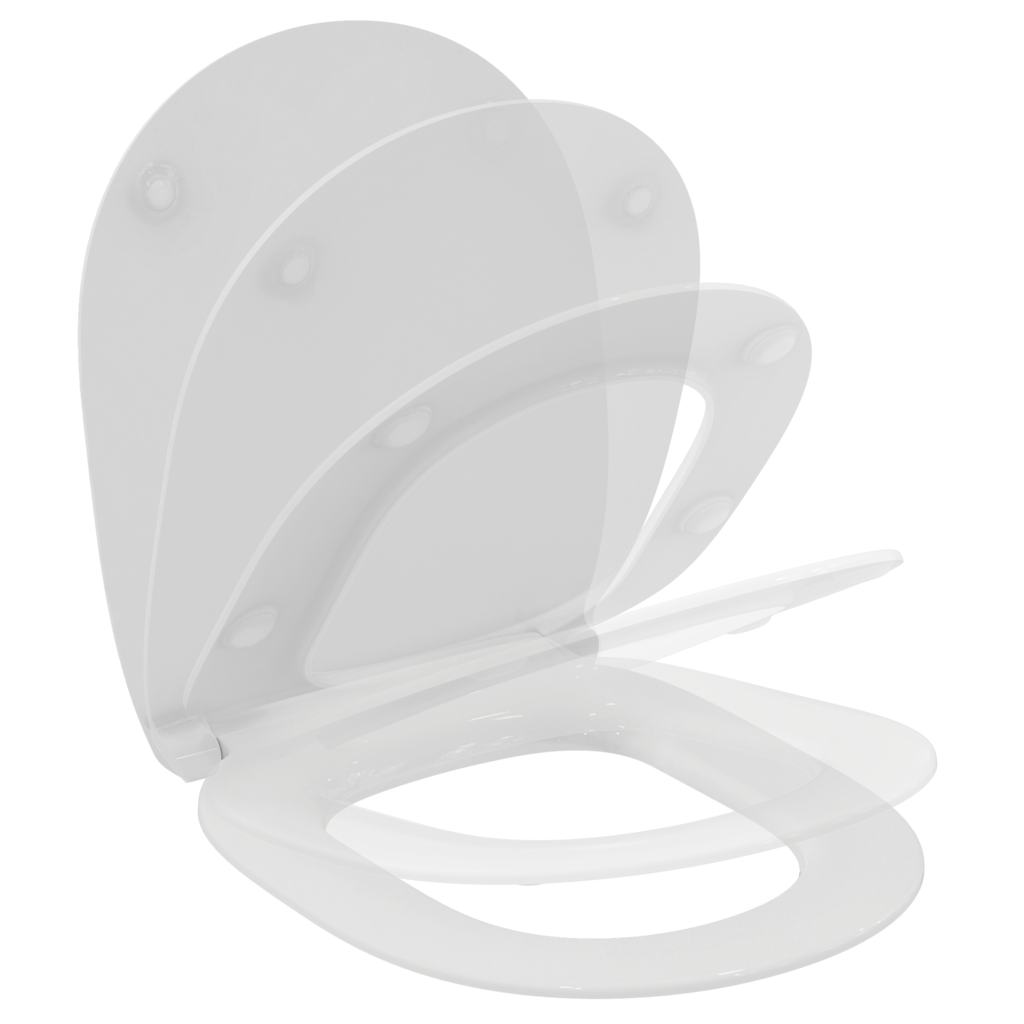 Capac wc Ideal Standard Connect slim cu inchidere lenta, alb