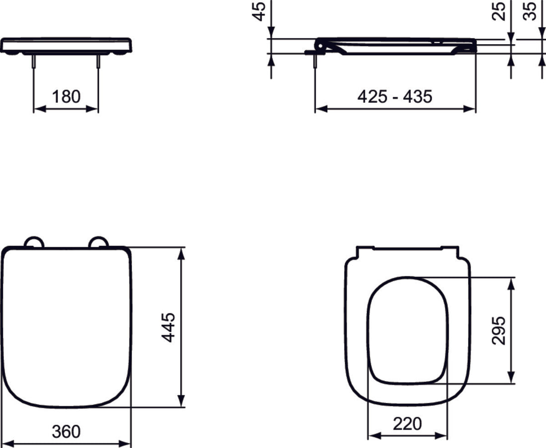 Capac wc Ideal Standard i.Life B cu inchidere lenta, alb