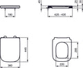 Capac wc Ideal Standard i.Life B cu inchidere lenta, alb