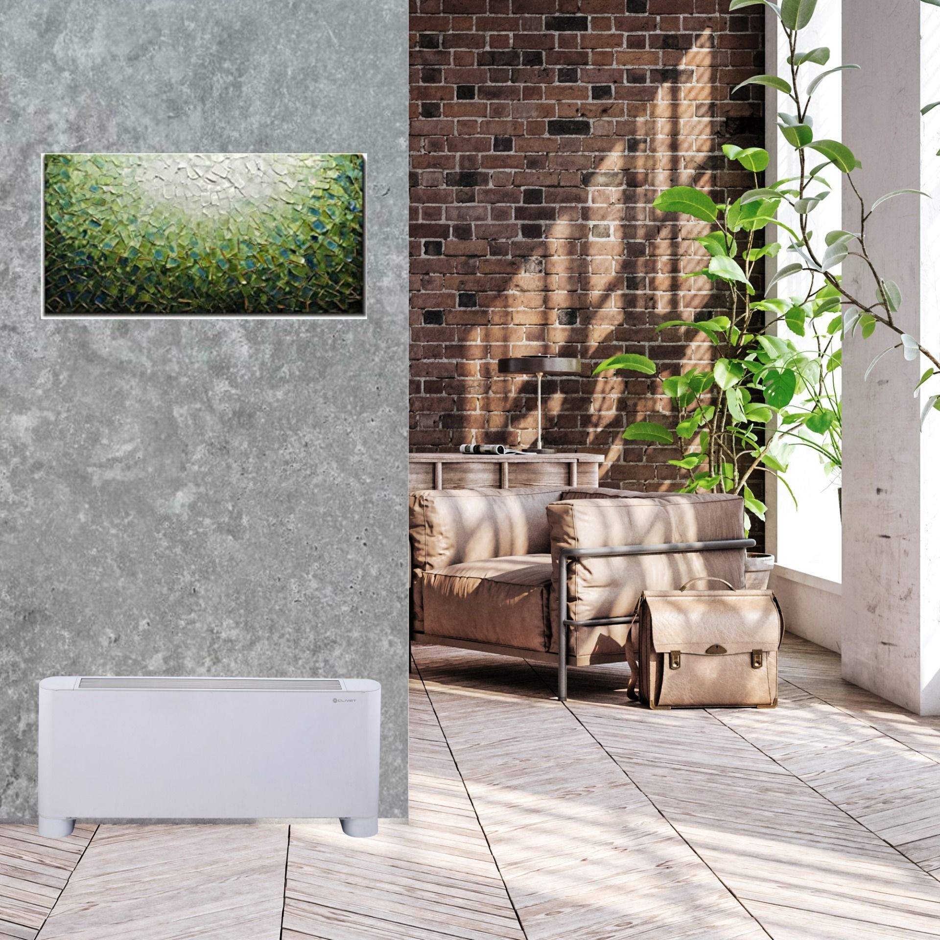 Ventiloconvector carcasat Clivet CFFAC 7 CC2 R3, racire 4,65 KW, incalzire 5,2 KW