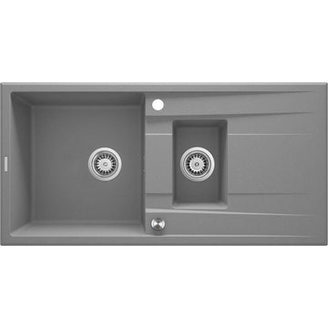 Chiuvetă din granit, 1,5-cuve cu picurător, Deante