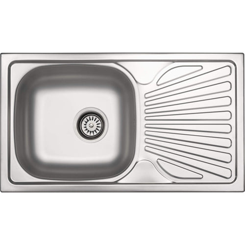 Chiuvetă din inox, 1-cuvă cu picurător - 2" rigole, Deante