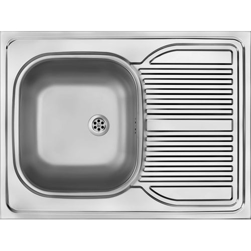 Chiuvetă din inox, 1-cuvă cu picurător - pe mască, Deante