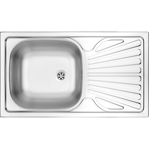 Chiuvetă din inox, 1-cuvă cu picurător, Deante