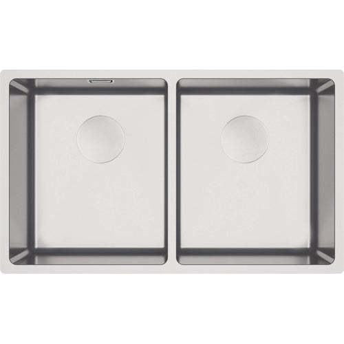 Chiuvetă din inox, 2-cuve, montare sub blat, Deante
