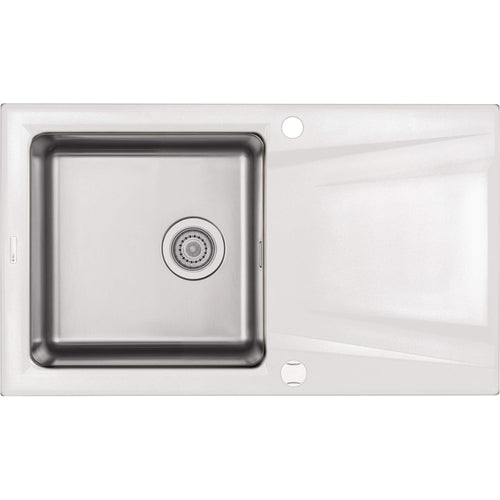 Chiuvetă granit-inox, 1-cuvă cu picurător, Deante