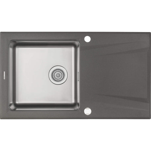 Chiuvetă granit-inox, 1-cuvă cu picurător, Deante