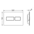 Clapeta actionare rezervor WC incastrat, TECE Solid 9240430, inox grossmann
