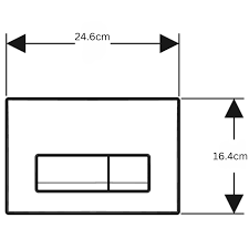 Clapeta dubla actionare Geberit Delta 50, negru mat