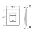 Clapeta WC Grohe Skate Cosmopolitan 38732GL0, dubla, reversibila, 156 x 197 mm, plastic, lucios, auriu