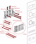 PREPACK DUOFIX DELTA NOU CU CLAPETA DELTA25 CROM, SET FIXARE SI SET FONOIZOLANT