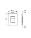 Clapeta WC Grohe Skate Cosmo, dubla, verticala, 197 x 156 mm, ABS, mat, negru, 38732KF0