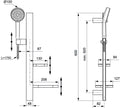 Set baterie dus termostatica GROHE Grohtherm 800 cu set dus Tempesta 100 cu bara 600 mm - imagine 5
