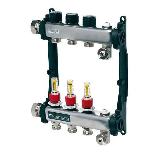 Distribuitor incalzire pardoseala, Tece 77310003, otel, filet interior, 3 cai, 1" grossmann.ro