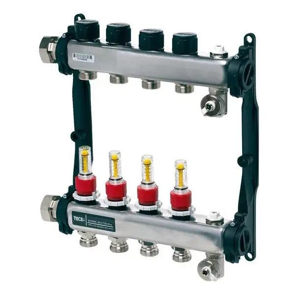Distribuitor incalzire pardoseala, Tece 77310004, otel, filet interior, 4 cai, 1" grossmann.ro