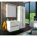 Dulap baza suspendat Oristo Silver 60x45x55 cm cu 2 sertare, alb lucios