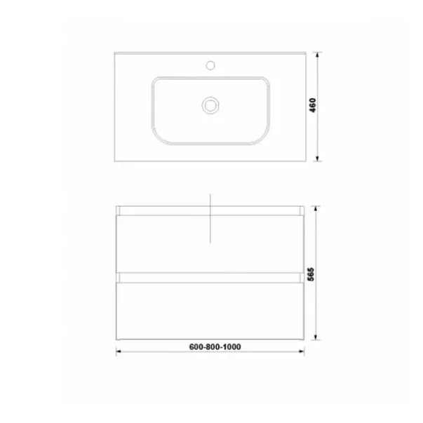 MOBILIER DAILY 80X46X56.5 ANTRACIT LUCIOS, 2 SERTARE,CU LAVOAR