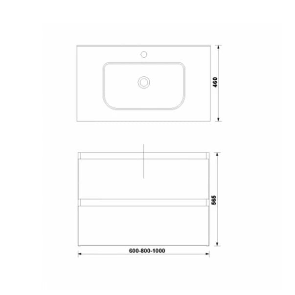MOBILIER DAILY 80X46X56.5 GALET LUCIOS, 2 SERTARE,CU LAVOAR