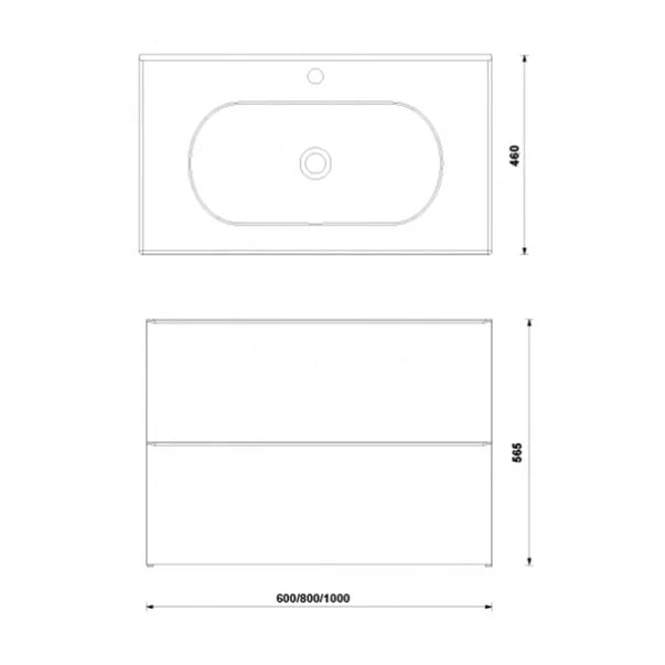 MOBILIER SHONA 80X46X56.5 GALET MAT,2 SERTARE,CU LAVOAR KLEA