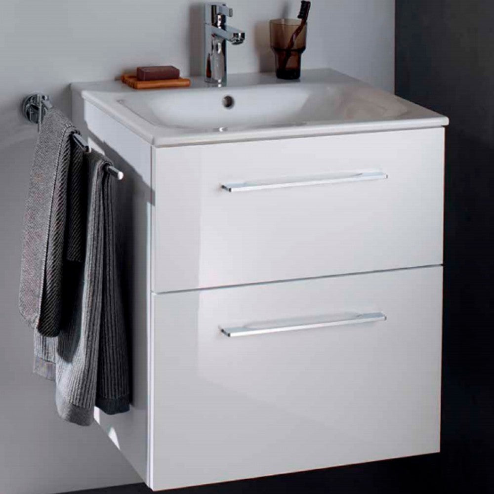 UNITATE LAVOAR I.LIFE S SUSUPENDATA 80 CM CU 2 SERTARE FARA MANERE,GRI CARBON MAT