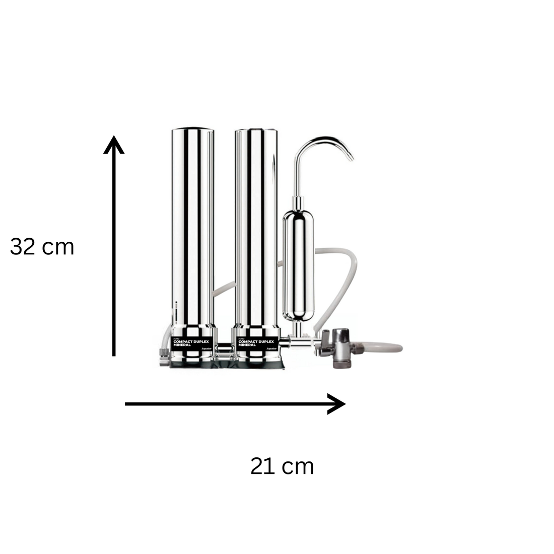 Filtru de apa, Aquator Compact Duplex Mineral, 4000 - 5000 L ( sistem complet )