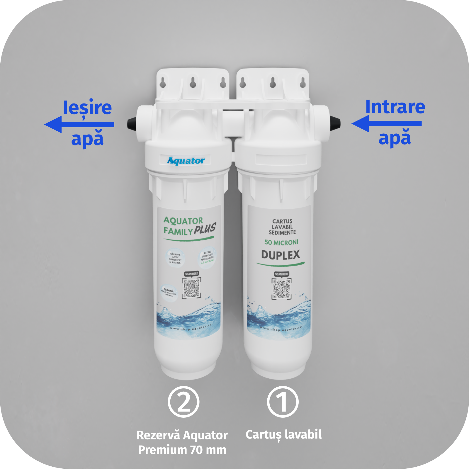 Filtru de apa, Aquator Family Duplex Plus, 5000 - 8000 L ( sistem complet  ) - imagine 4