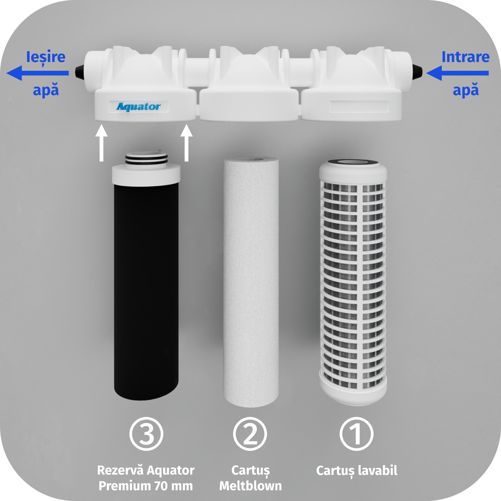 Filtru de apa, Aquator Family Triplex Plus, 8000 - 10000 L ( sistem complet ) - imagine 5