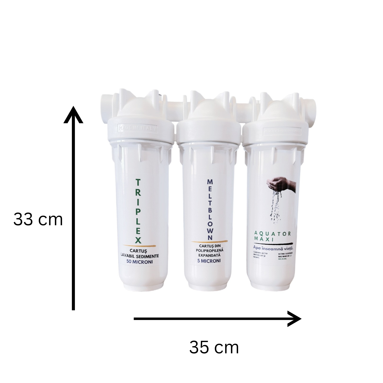 Filtru de apa, Aquator Maxi Triplex, 8000 - 10000 L ( sistem complet ) - imagine 2