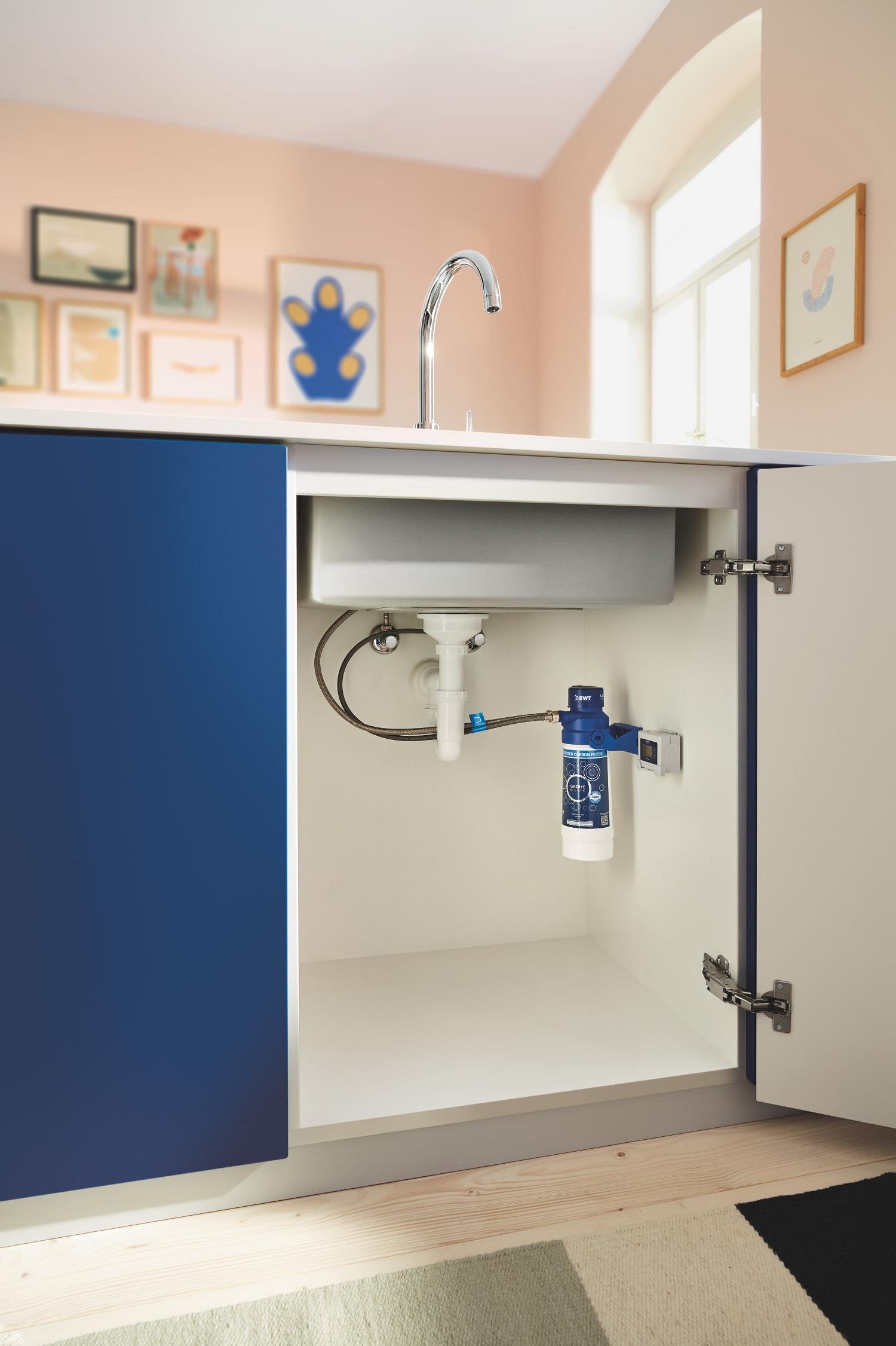 Filtru Grohe Blue 40547001, carbon activ, 3000 l, filtrare 5 faze, compatibil Grohe Blue Pure, Home si Professional