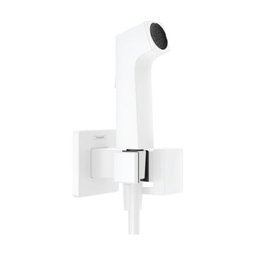 Set Hansgrohe dus incastrat igiena intima e cu mixaj, suport dus, furtun 1, 25M, alb mat ( necesita corp incastrat 29235180)