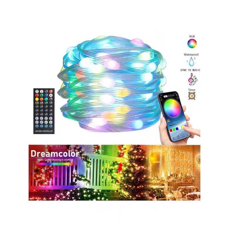 Instalatie Cu LED IP65 5M Telecomanda App Mobil USB 5V