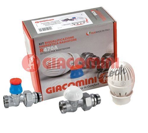 Set robineti radiator 1/2"x16 (tur, retur, cap termostatic) R470AX003