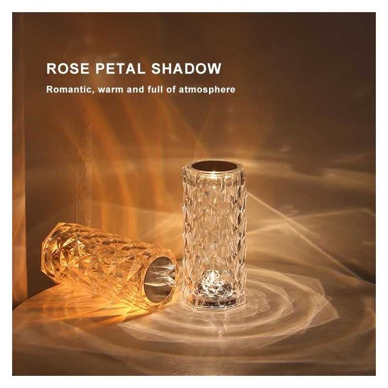 Lampa de masa decorativa cu LED Crystal Touch Design RGB