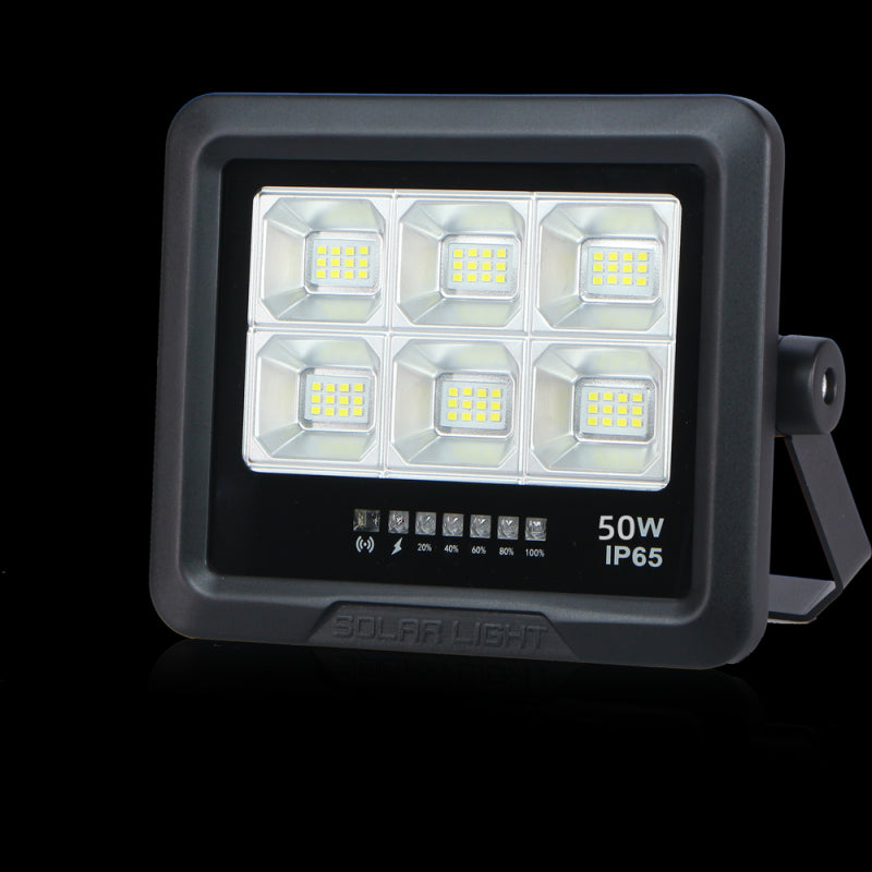 Lampa LED 50W Cu Panou Solar Monocristaline 6500K Si Telecomanda