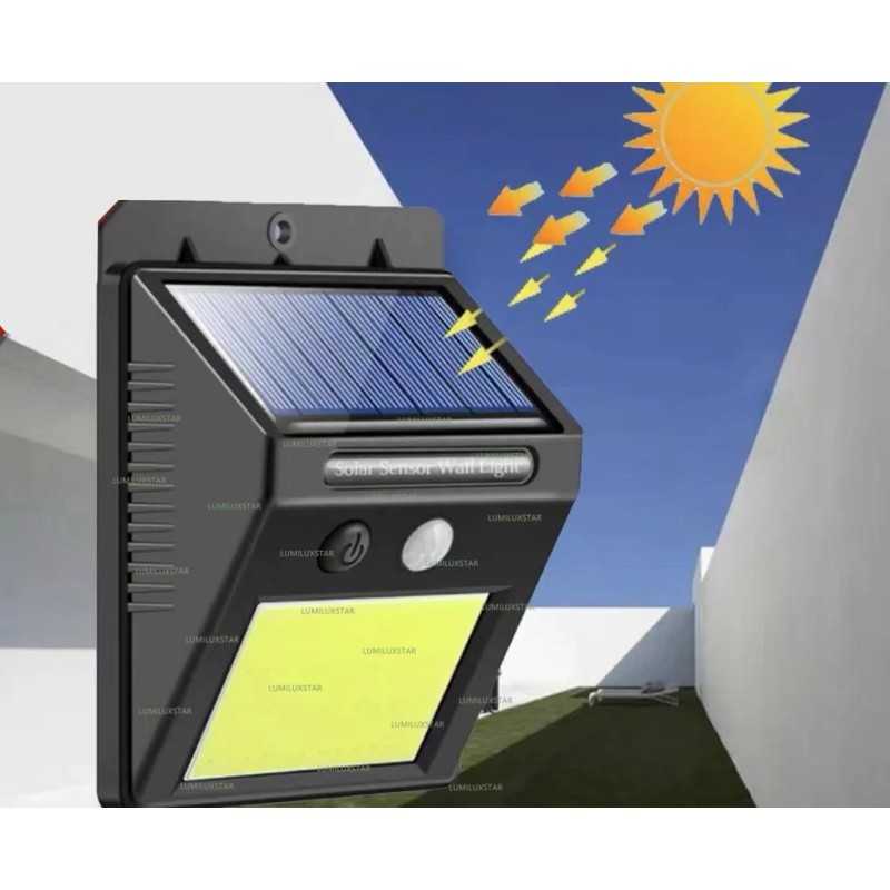 LAMPA LED CU INCARCARE SOLARA SI SENZOR DE MISCARE COB 48LED 5V 5W 1200MAH