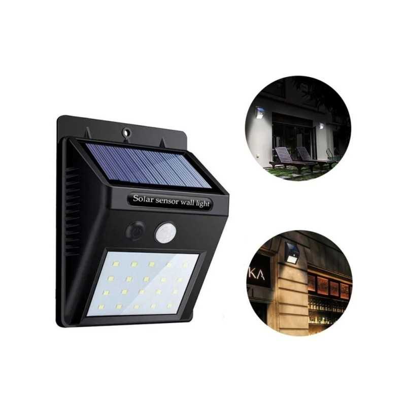 LAMPA LED CU INCARCARE SOLARA SI SENZOR DE MISCARE SMD2835 20LED 5V 5W 800MAH