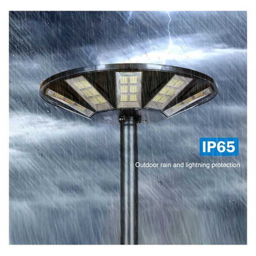 LAMPA LED DE GRADINA 400W SOLAR 768LED,SENZOR DE MISCARE TELECOMANDA +STALP DE 4M