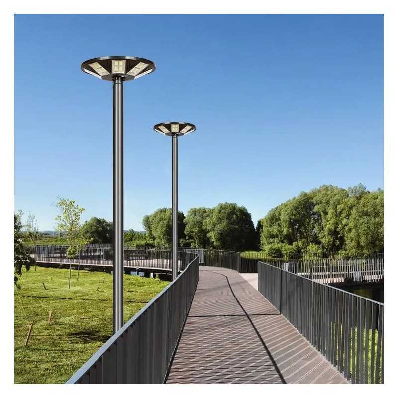 LAMPA LED DE GRADINA 400W SOLAR 768LED,SENZOR DE MISCARE TELECOMANDA +STALP DE 4M